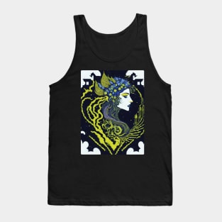 Abstract Colorful Womens Face Tank Top